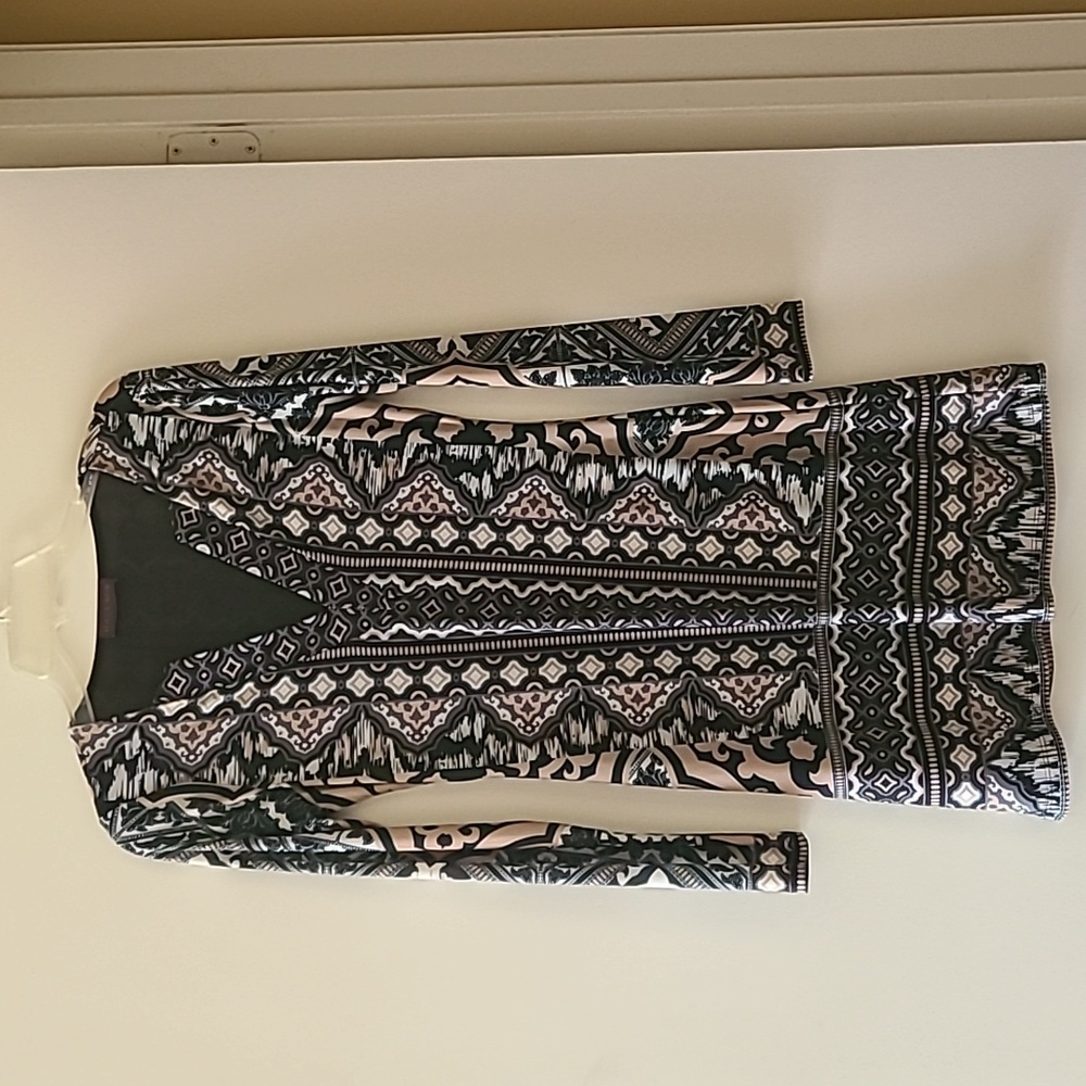 Hale Bob geometric long sleeve dress